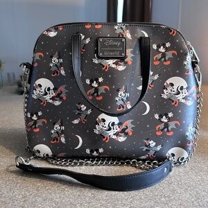 Disney Loungefly Mickey Vampire Halloween Satchel Crossbody Bag